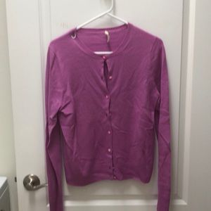 J Crew cashmere classic cardigan.